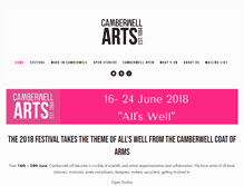 Tablet Screenshot of camberwellarts.org.uk